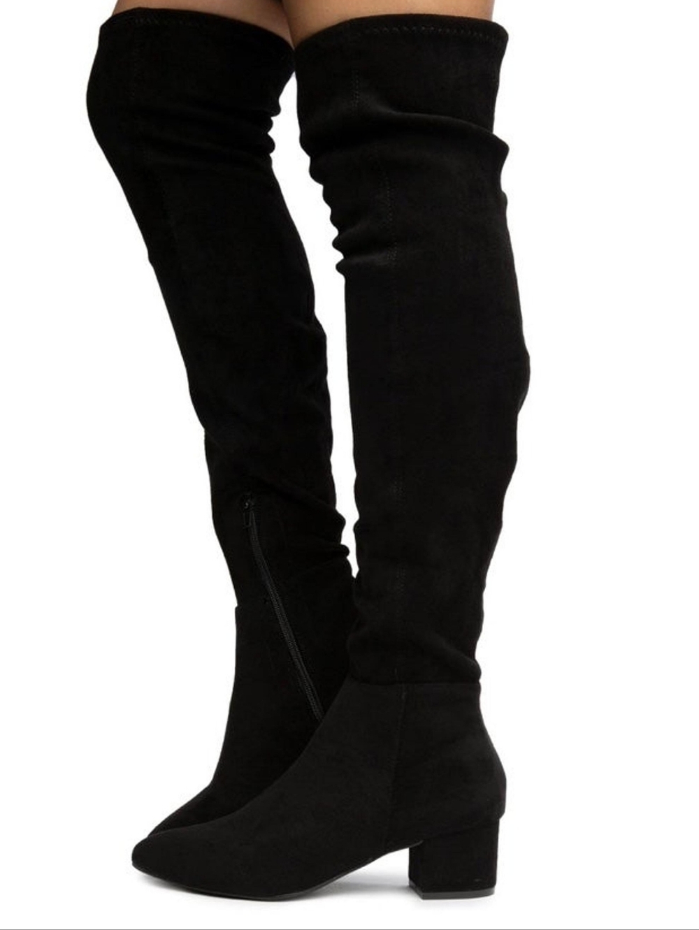 NWOT Chase And Chloe Knee High Block Heel Boots